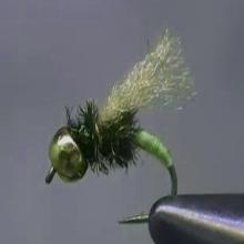 Theo's danger-baby Olive Gold bead