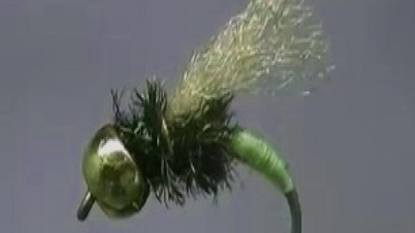 Theo's danger-baby Olive Gold bead